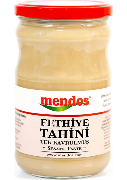 Tek Kavrulmuş Fethiye Tahini  (Yerli Susam) 600 gr Cam Kavanoz