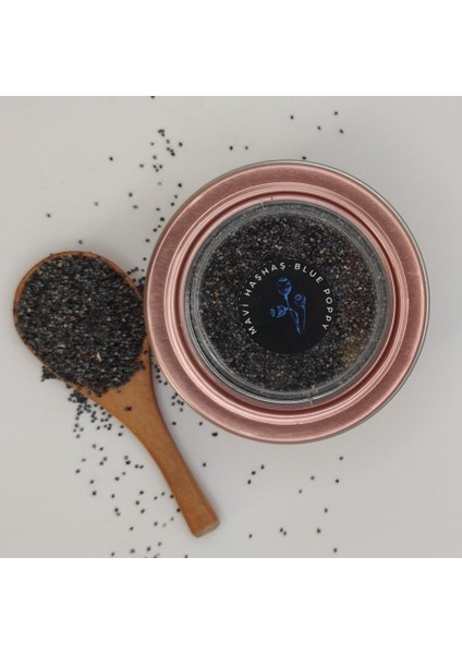 Mavi Haşhaş 60 gr Özel Mıknatıslı Baharat Kutusunda