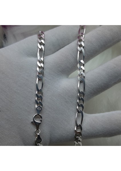 925 Ayar Gümüş Kolye Figaro 6 mm