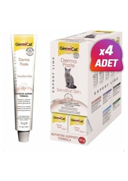 4 Adet - Gimcat Kedi Macunu Derma Paste 50 gr