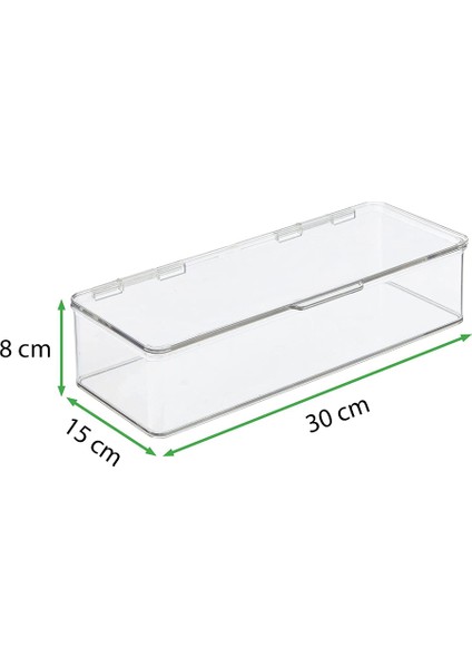 Trend Pleksi Çok Amaçlı Kapaklı Organizer Kutu