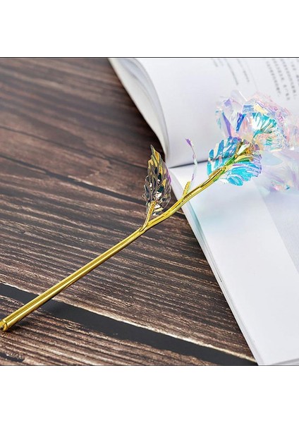 Sonsuzluk Gülü + Stand Sevgililer Gülü En Özel Çiçeği Gökkuşağı Sonsuzluk Gülü Yapay Çiçek indirimleri