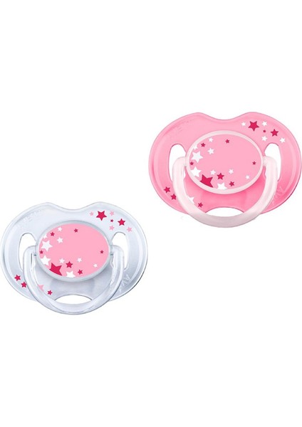 Avent Yalancı Emzik 0-6 Ay Karanlıkta Parlar 2li- Pembe