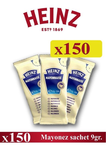 Mayonez Sachet 9 gr x 150 Ad - Heinz