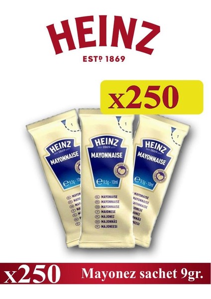 Mayonez Sachet 9 gr x 250 Ad - Heinz