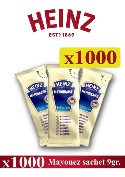 Mayonez Sachet 9 gr x 1000 Ad - Heinz