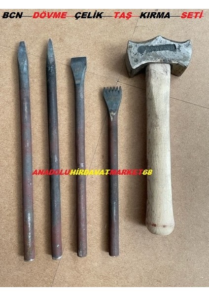 Bcn Dövme Taş Kırma Çekici Madırga Keski Murç Seti 5pcs