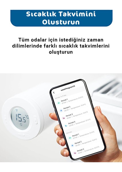 Evana Akıllı Termostatik Radyatör Vanası Tekli Vana( Gateway Dahil) modelleri