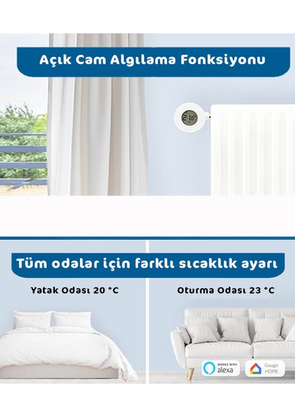 Evana Akıllı Termostatik Radyatör Vanası Tekli Vana( Gateway Dahil) fırsatları