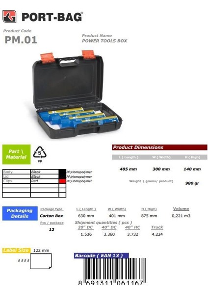 PM01 Matkap Çantası