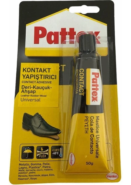 Pattex Deri Kauçuk Ahşap Yapıştırıcı 50 gr