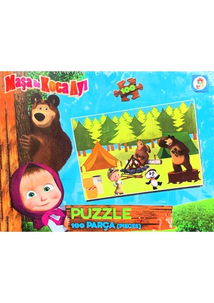 Kids Puzzle Maşa ile Koca Ayı 100 Parça Yapboz MS7797
