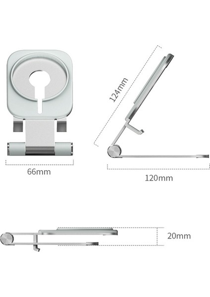 Magsafe Kablosuz Şarj Standı Alüminyum Alaşım Katlanır Masaüstü Canlı Braketi (Yurt Dışından) fiyatları
