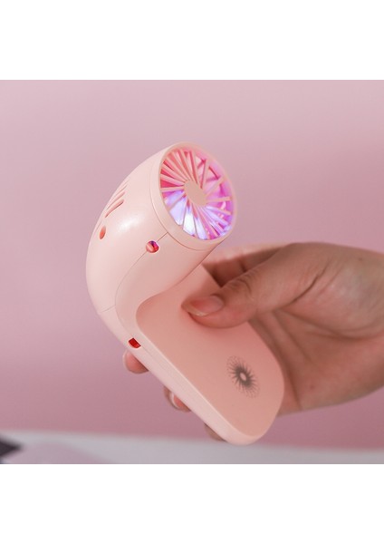 Cep Telefonu Tutucu Küçük Fan USB Solunum Işık Mini Masaüstü Fan Tutucu ile Şarj (Kraliyet ) (Yurt Dışından)