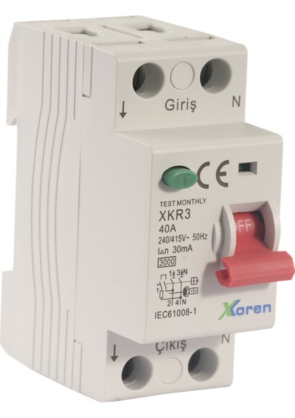 Kaçak Akım Rölesi 2X40A 30MA