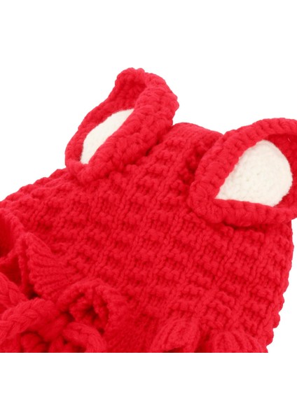 Bebek Örme Şapka Rahat Yün Saçak Şapka Kış Kızlar İçin Sıcak Şapka Çocuklar Kırmızı (Yurt Dışından) fırsatları