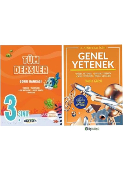 Okyanus Yayınları 3. Sınıf Tüm Dersler Soru Bankası + Genel Yetenek Kitabı