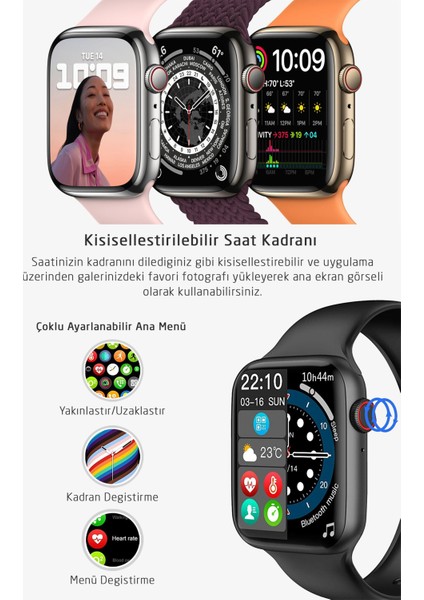 Akıllı Saat Ios ve Android Uyumlu Pembe 45mm