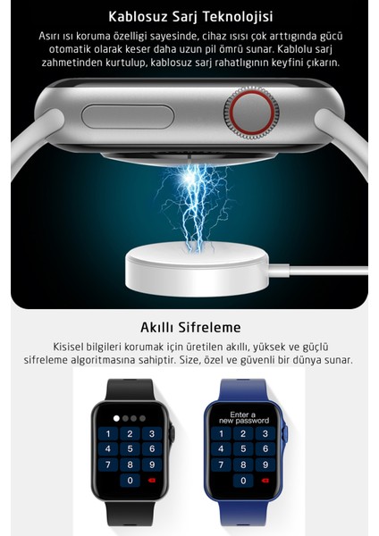 Akıllı Saat Ios ve Android Uyumlu Pembe 45mm