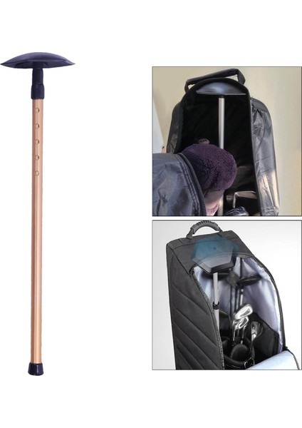 Golf Seyahat Çantası Omurga Destek Sistemi Çubuk Kapak Koruma Direği Sopa Kol Altın