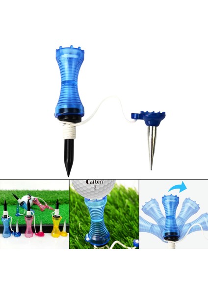 3.2 '' Golf Tees Top Tutucu Kırılmaz Acemi Eğitim Aıds Plastik Aracı Mavi fırsatları