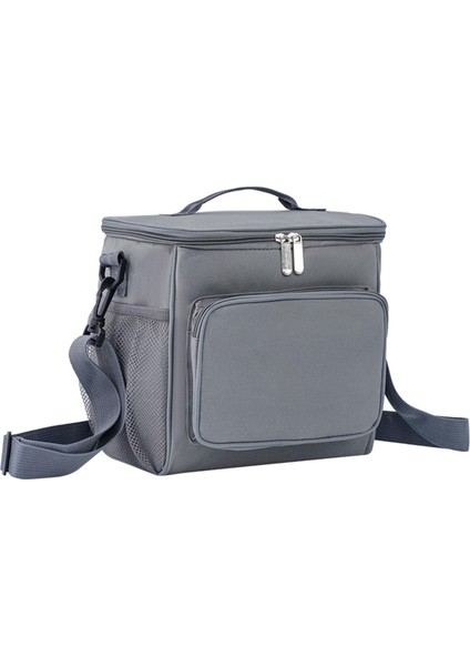 Yalıtımlı Termal Öğle Çantası Donabled Öğle Yemeği Kutusu Tutucu Kamp Gri Için Yeniden Kullanılabilir