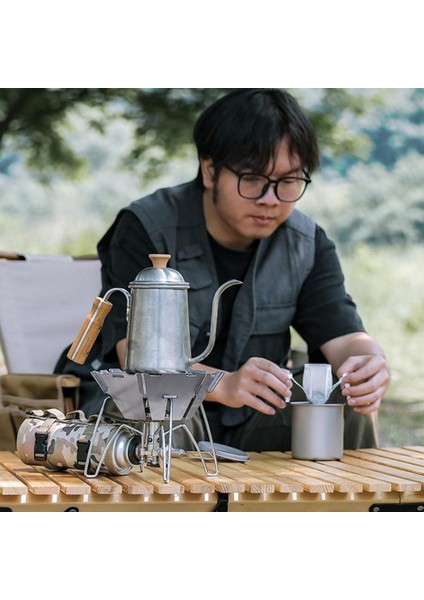 Katlanır Dış Soba Cam Gaz Sobası Rüzgar Ekranı Isı Kalkanı Barbekü(Yurt Dışından)