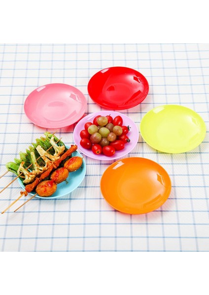 6pcs Çok Renkli Plastik Kaseler Tahıl Meyve Çorbası Konteyner Açık Mekan Kampı