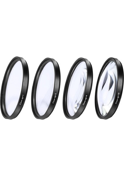 4 Parça Yakın Çekim Kiti +1 +2 +4 + 10 Lens Lens Kese ile Set 43 mm (Yurt Dışından)