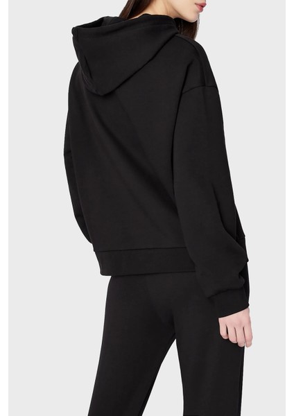 % 100 Pamuk Logolu Regular Fit Kapüşonlu Sweat Bayan Sweat 8NYM52 YJ68Z 1200