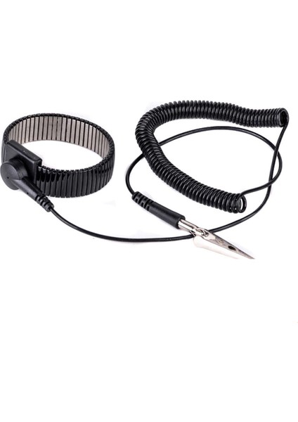 ESD Antistatik Metal Siyah Bileklik Kablolu 2MT modelleri