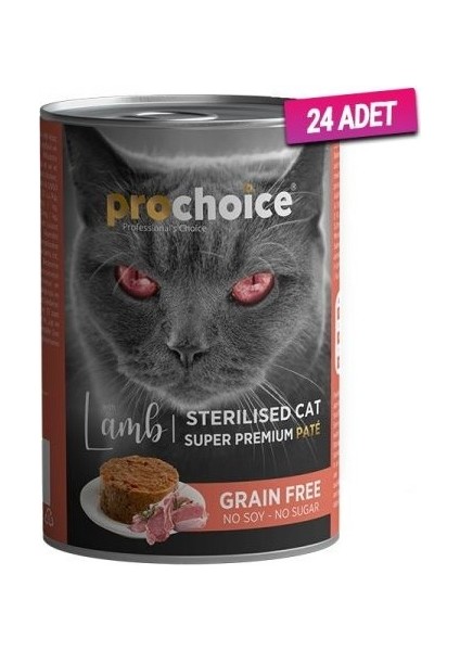 Sterilised Kuzulu Kısırlaştırılmış Kedi Konservesi 400 gr 24 Adet