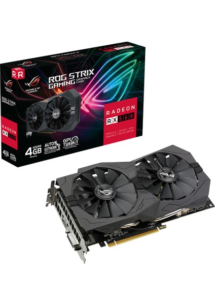 RADEON ROG RX 560 4GB 128bit GDDR5 1199MHz DVI HDMI (ROG-STRIX-RX560-4G-V2-GAMING) EKRAN KARTI