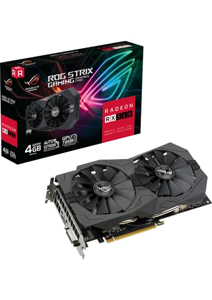 ASUS RADEON ROG RX 560 4GB 128bit GDDR5 1199MHz DVI HDMI (ROG-STRIX-RX560-4G-V2-GAMING) EKRAN KARTI