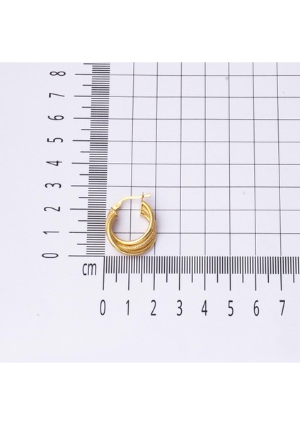 2 cm Çaplı 14 Ayar Halka Altın Küpe indirimleri