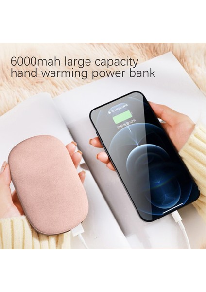 6000MAH 2'si 1 Arada Power Bank El Isıtıcı - Pembe (Yurt Dışından) fırsatları