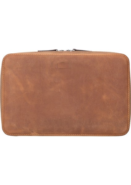 Deri Fermuarlı Çok Amaçlı Aksesuar Taşıma Çantası G2 Antik Kahve fiyatları