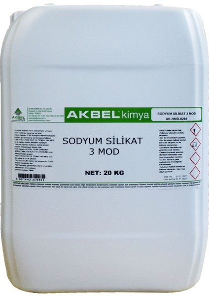 Sodyum Silikat 3 Modül 20 kg