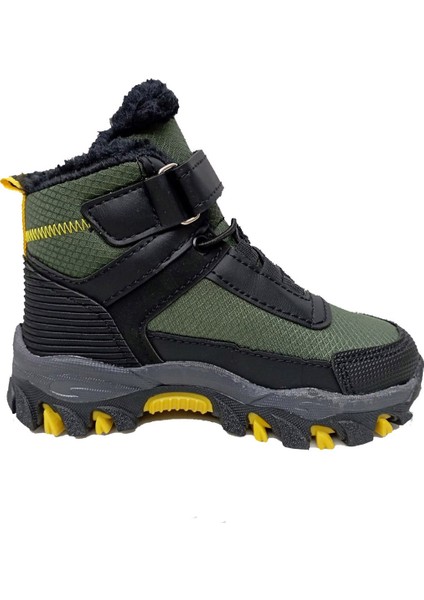 06P Deri Çocuk Sneakers Bot Haki Siyah Sarı fiyatları