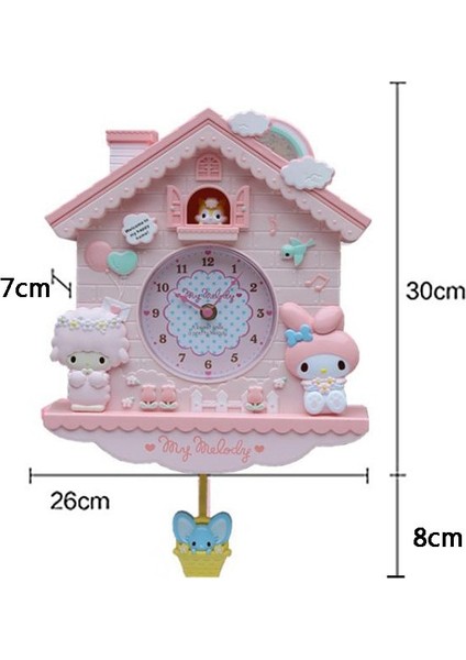 12CM Figürlü Duvar Saati - Pembe (Yurt Dışından) fiyatları