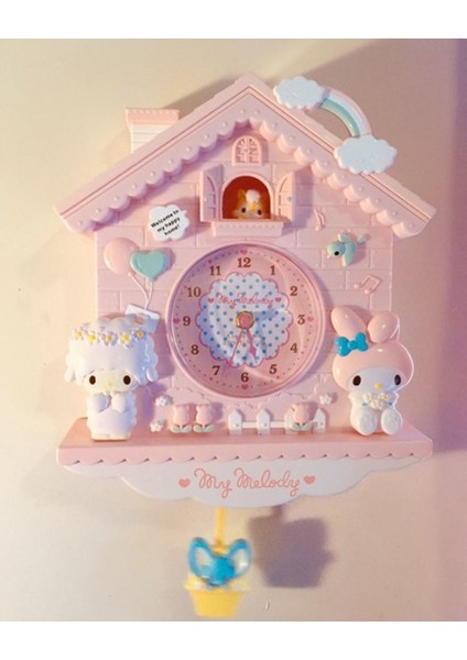 12CM Figürlü Duvar Saati - Pembe (Yurt Dışından) modelleri
