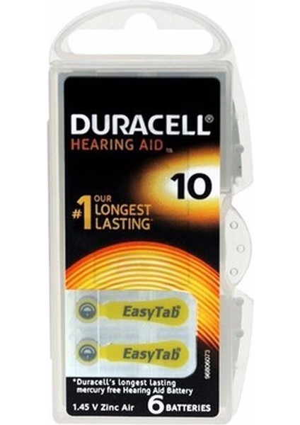 Kulaklık No 10 1 Paket İçinde 6 Adet Tek Pil