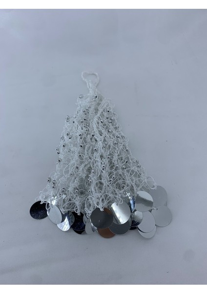 Kına ve Düğünler Için 3 Adet Boncuklu Halay Mendili El Işi Beyaz