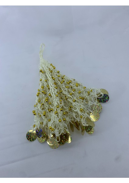 Kına ve Düğünler Için 3 Adet Boncuklu Halay Mendili El Işi Krem fiyatları