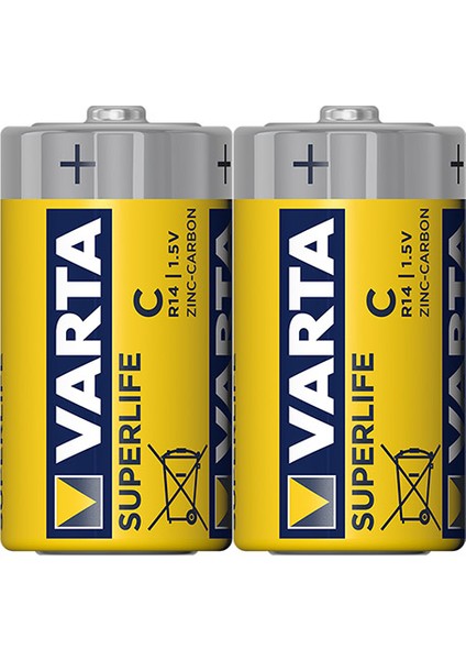 Superlıfe Çinko Orta Boy C Pil 24'lü Paket