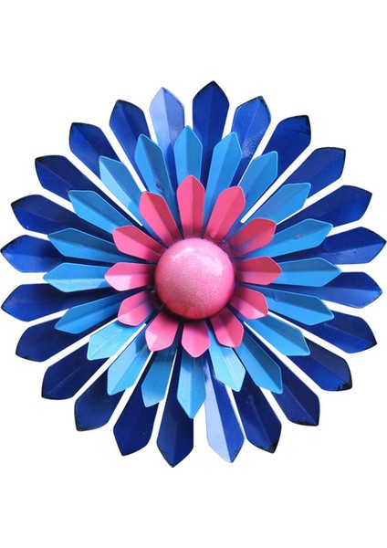 Metal Çiçek Duvarı Dekoru, Ofis Mutfak İçin Basit Asılı Kapalı Açık Koyu Mavi (Yurt Dışından)