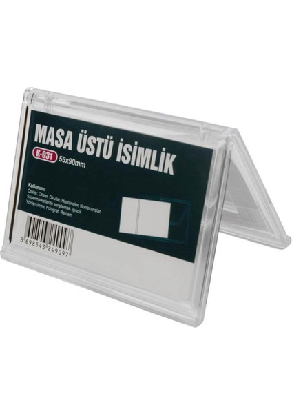 Masaüstü Isim Reklam Standı 55X90MM