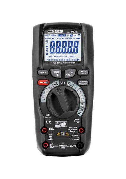 DT-987BT Ac And Dc Voltage And Current Portable Digital Multi Meter Multimeters LCD