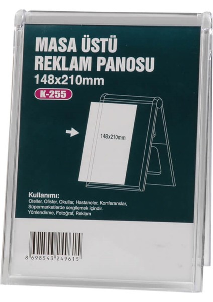 Masaüstü Menü Tutucu Dikey 148X210MM