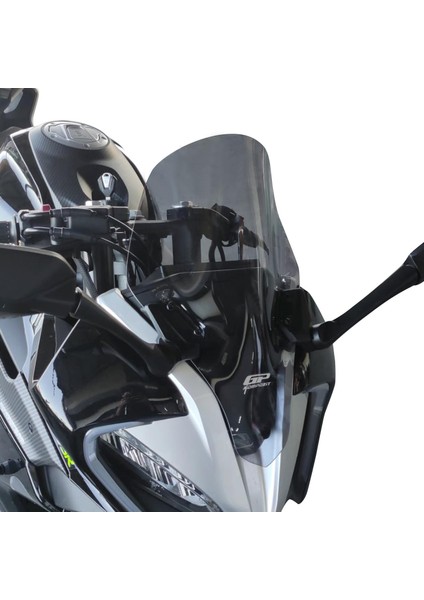 GP Kompozit CF Moto 250 SR 2020-2024 Uyumlu Ön Cam Siyah 42 cm